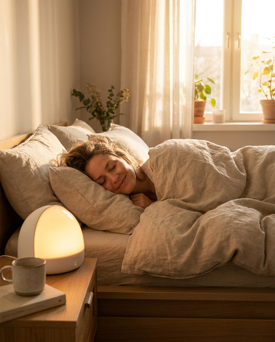 Waking gently to the Nocturne Sunrise Alarm at dawn
